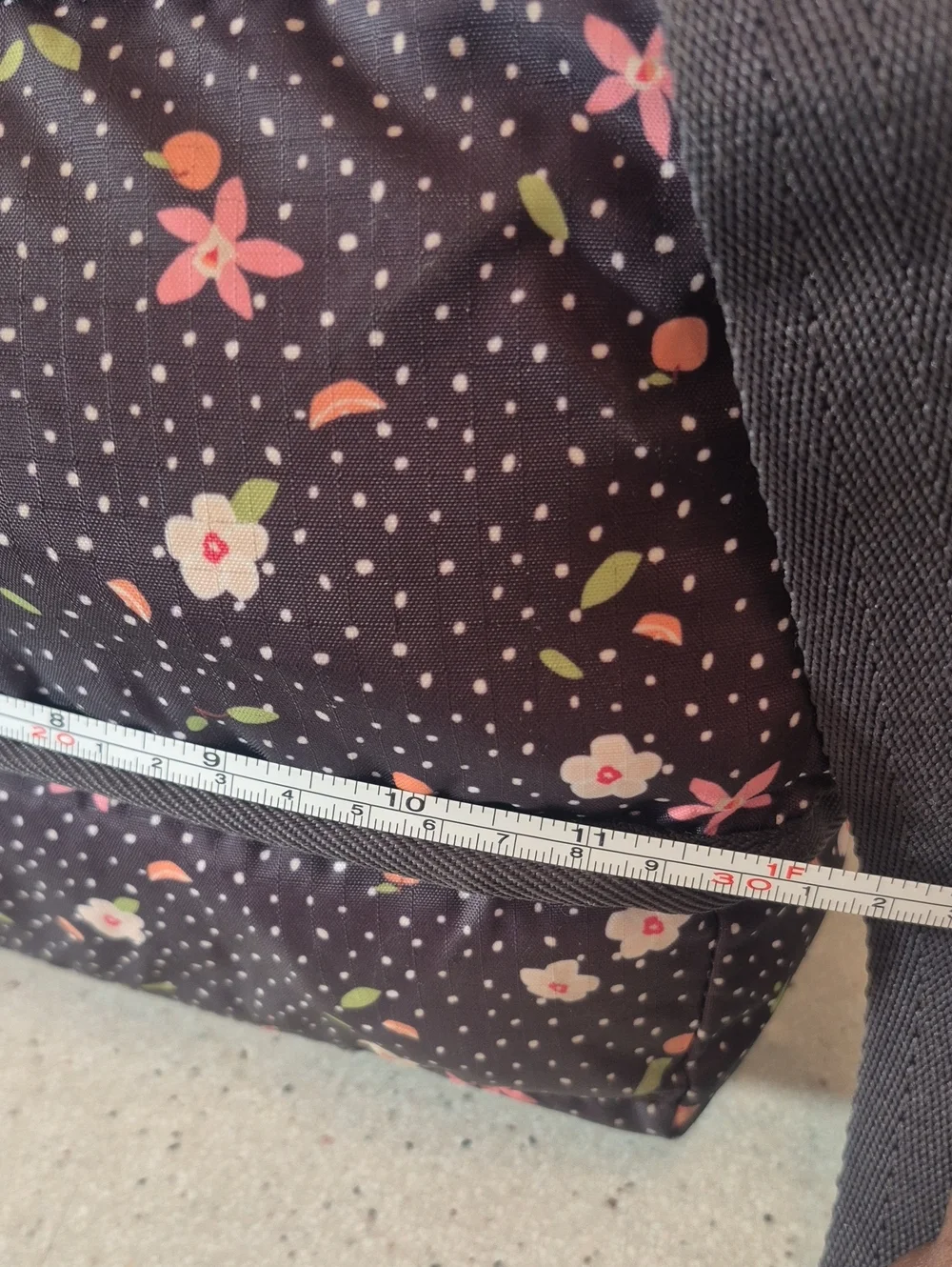 LeSportsac Polkadot Citrus Floral Backpack Nylon Ripstop Fruit Print School Bag